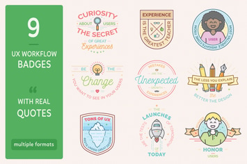 UX Workflow - Badges Filled Version