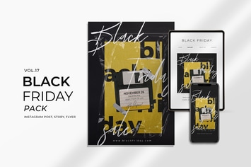 Black Friday Plastic Flyer and Instagram Vol. 17