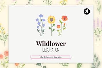 20 Wildflower elements decoration