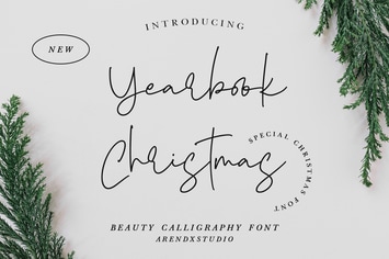 Yearbook Christmas - Beauty Calligraphy Font
