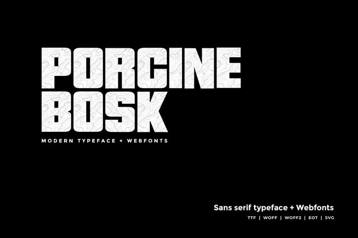 Porcine Bosk - Modern typeface + WebFont