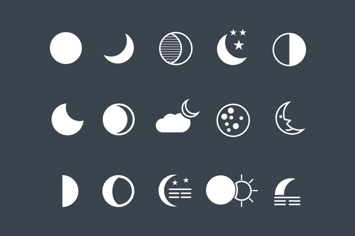 15 Moon Icons