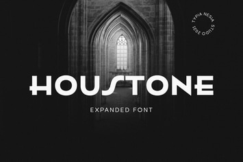 Houstone - expanded / extended Art Deco Font