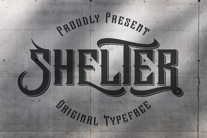 Shelter Vintage Label Font