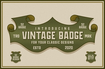 Vintage Badge Design Font