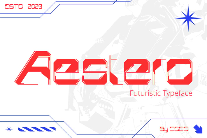 Aestero – Futuristic Typeface