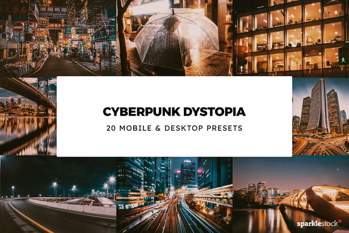 20 Cyberpunk Dystopia Lightroom Presets & LUTs
