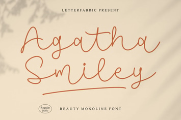 Agatha Smiley Monoline Font