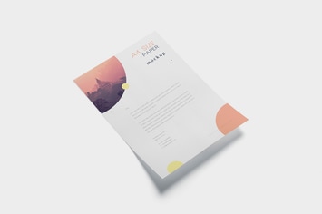 5 A4 Size Paper Mockups