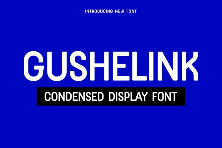 GUSHELINK Condensed Display Font