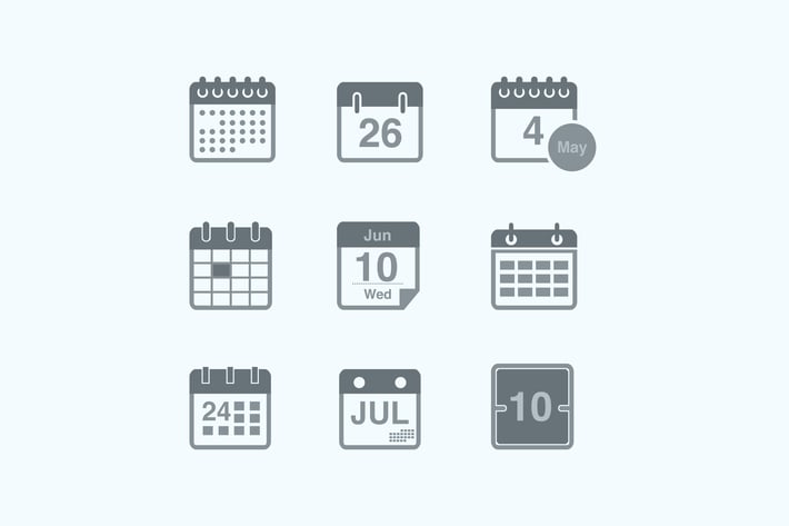 9 Calendar and Date Icons