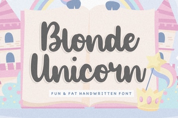 Blonde Unicorn - Handwritten Logo Font
