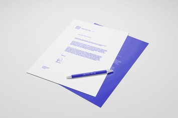 Business Letter and Pen Mockup