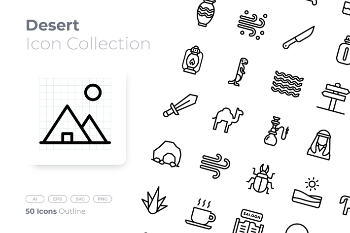 Desert Outline Icon