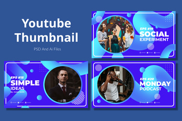 Fluid – Youtube Thumbnail Template Pack