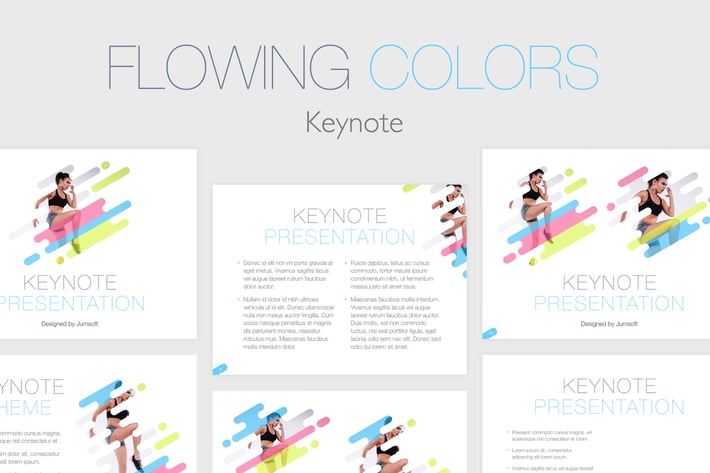 Flowing Colors Keynote Template