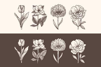 Handdrawn Flower Vol.2