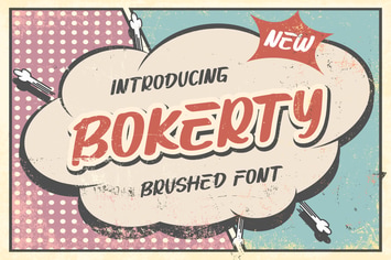 Bokerty - New Brushed Font