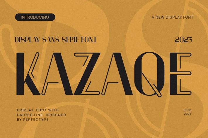 Kazaqe Modern Futuristic Sans Serif Font