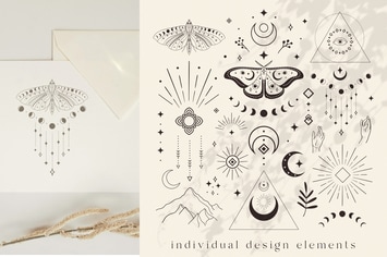 Divine Design Elements. Illustrations. Esoteric.