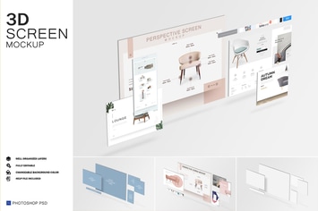 3D Screen Mockup