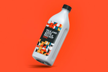 Milk And Juice Bottle Mockup 003