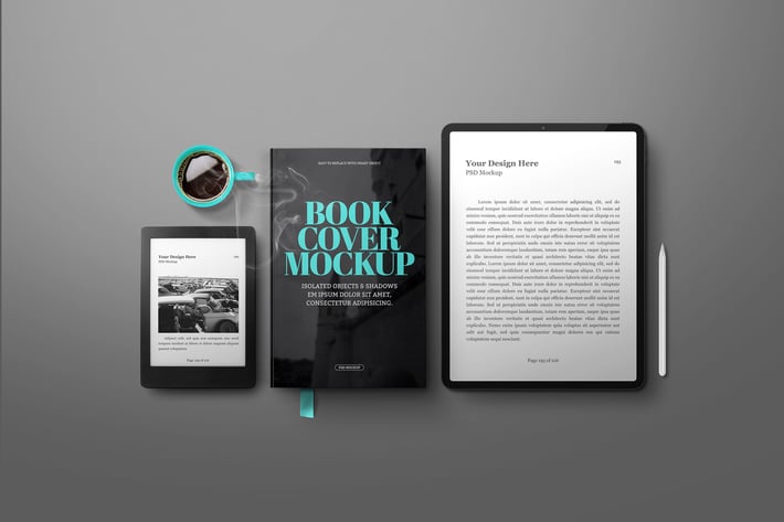 E-Book Reader Mockup Tablet Pro 12.9"