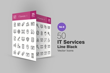 50 IT Services Line Icons