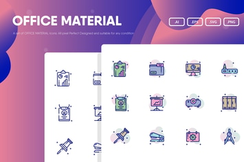 Office Materials Icon Pack