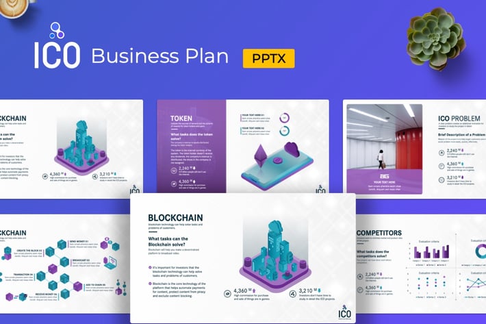 ICO Business Plan Presentation PowerPoint Template