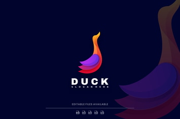 Duck Gradient Colorful Logo
