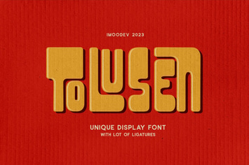 Tolusen - Unique Display Font
