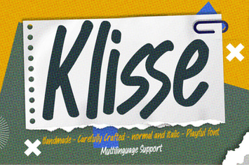 Klisse - Handmade Carefully Playful Font