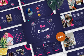 Go Delive - Delivery PowerPoint Template