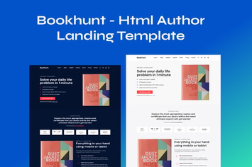 Bookhunt - Author e-Book Landing Template 