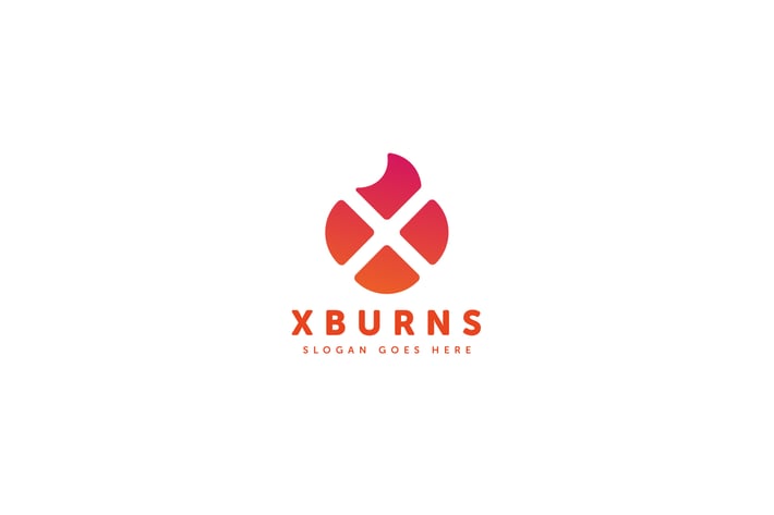X Burns Logo Letter Template