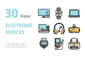 30 Electronic Devices Icons