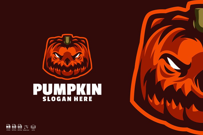 Pumpkin Halloween logo