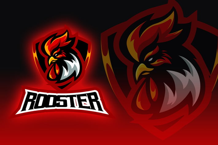 Rooster Cock Fighter Esport Logo