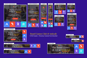 Board Games Club & Anticafe Banners Ad