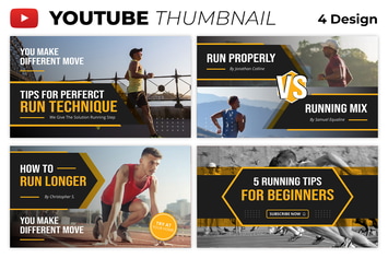 Running Youtube Thumbnail Template