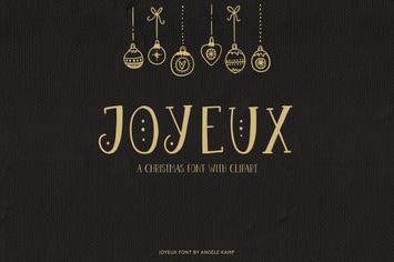 Joyeux Christmas font & clipart