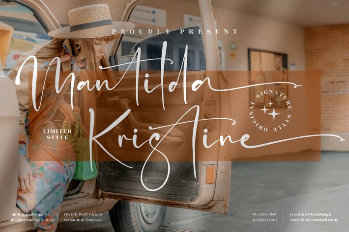 Mantilda Kristine Signature Font