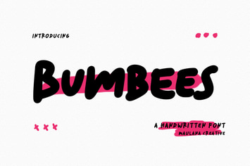 Bumbees Handwritten Font