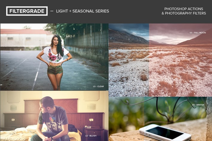 FilterGrade Light & Seasonal Photoshop Actions