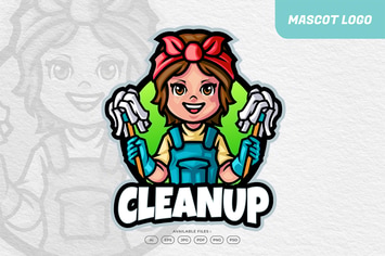 Cleaning Worker Logo