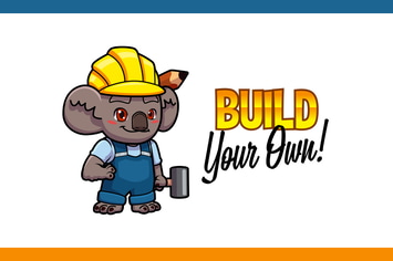 Cartoon Cute Builder Koala Mascot Logo
