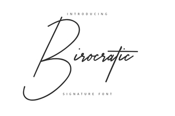 Birocratic Signature Typeface