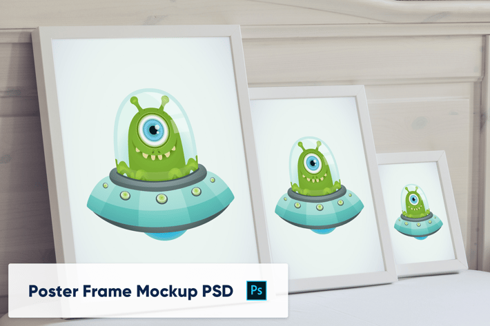 Poster Frames in luxury interior - Mockup PSD