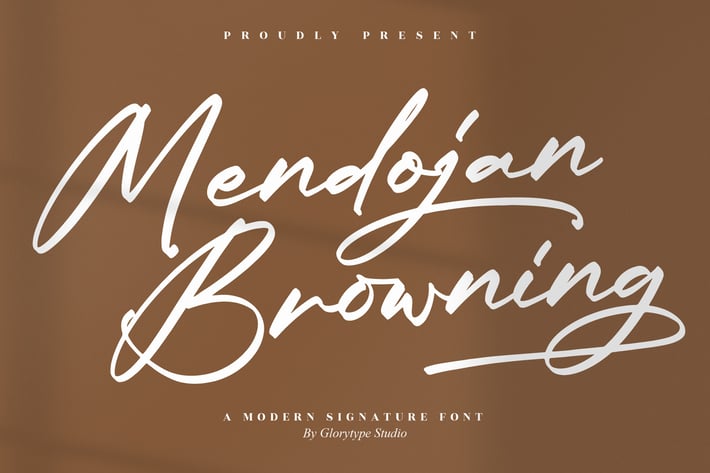 Mendojan Browning Signature Font
